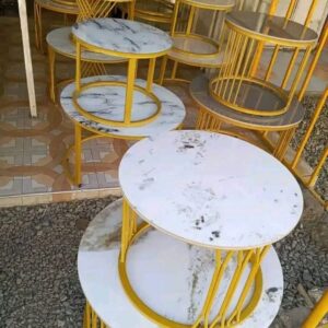 Glass round coffee tables 2pieces for Kshs.10000
