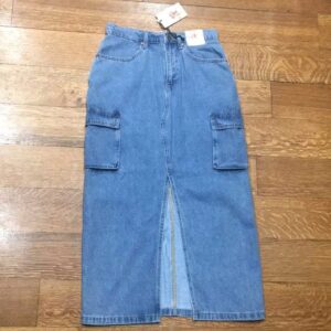 Slit Denim Skirt