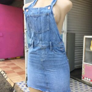 Short Denim Sleeveless Overall Dress for Kshs.1050