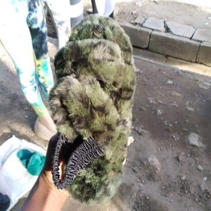 Fluffy sandals