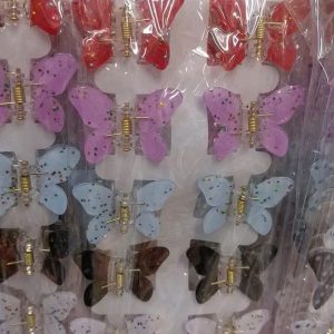 A pair of butterfly earrings