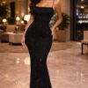 Ladies Long Sleeveless Bodycon Silver Dress Kshs 1500
