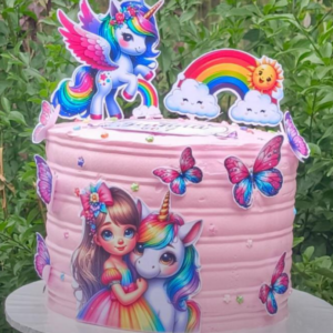 2kg vanilla strawberry, unicorn themed cake Kshs 3500