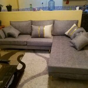 L-shaped Chester Seat with decorative Throw Pillows Kshs 38,000